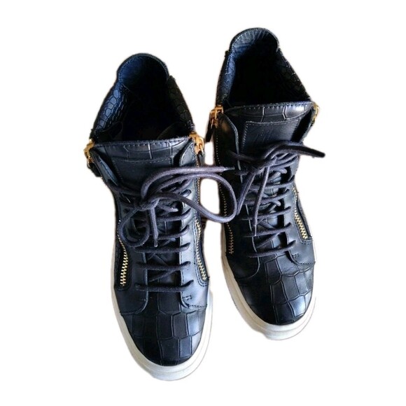 Guisepppe Zanotti London TR Donna Stamped Croc Mid Top Sneaker Women's Size... - Picture 2 of 16